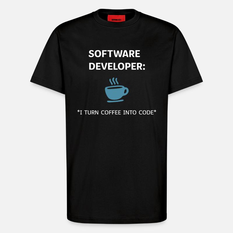 Software Developer - Coffee Edition - T-Shirt - made by SPREAD - SOLID BLACK