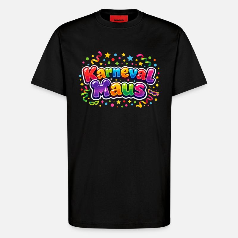 Karnevalsmaus Köln Kölner Alaaf Geschenk Lustig - T-Shirt - made by SPREAD - SOLID BLACK