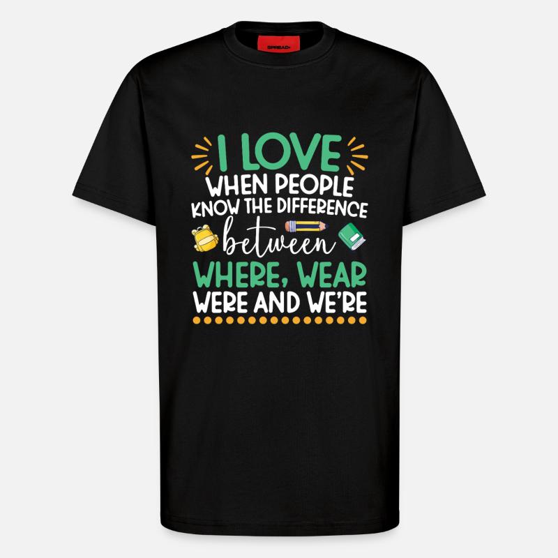ELA-Lehrerwertschätzung Englisch Sprachkunst - T-Shirt - made by SPREAD - SOLID BLACK