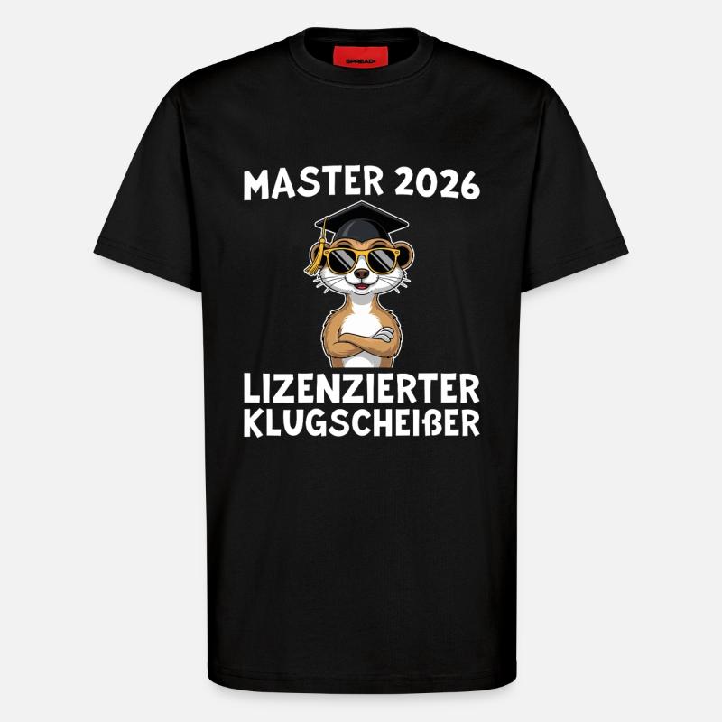 Abschlussprüfung 2026 Mastertitel Geschenkidee - T-Shirt - made by SPREAD - SOLID BLACK