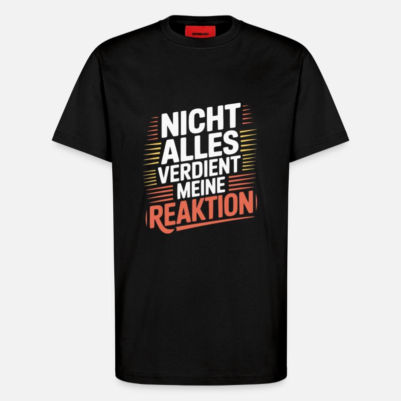 Peu importe. Aucune réaction. - T-shirt bio décontracté fabriqué en UE - SOLID BLACK