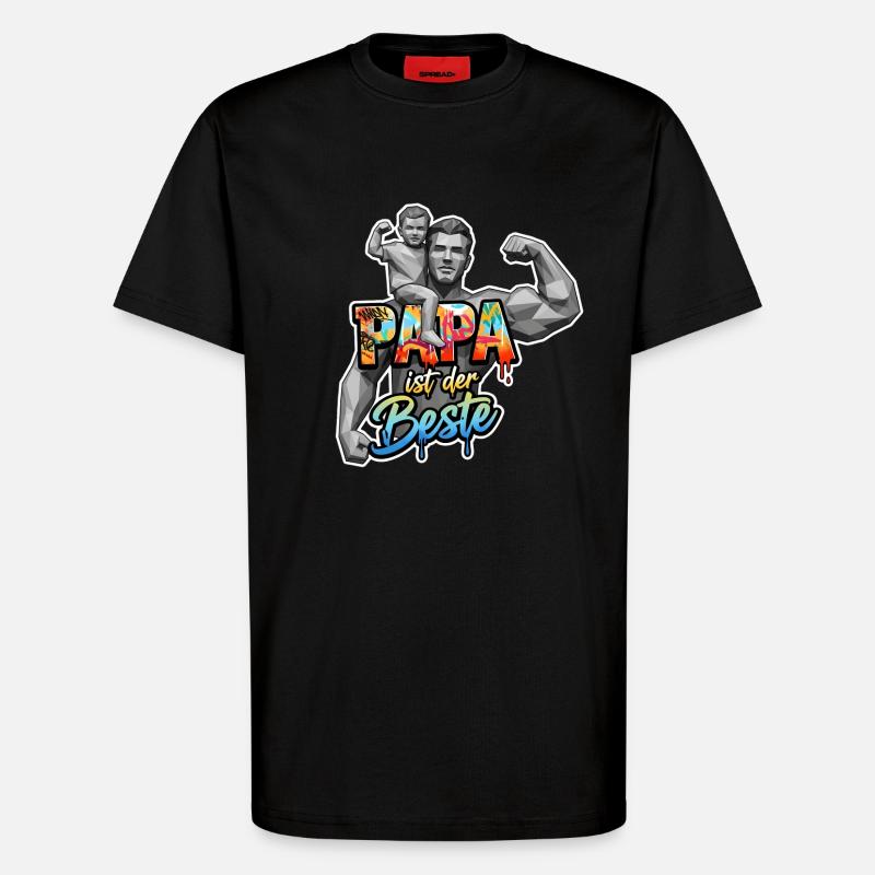 Papa ist der Beste - T-Shirt - made by SPREAD - SOLID BLACK