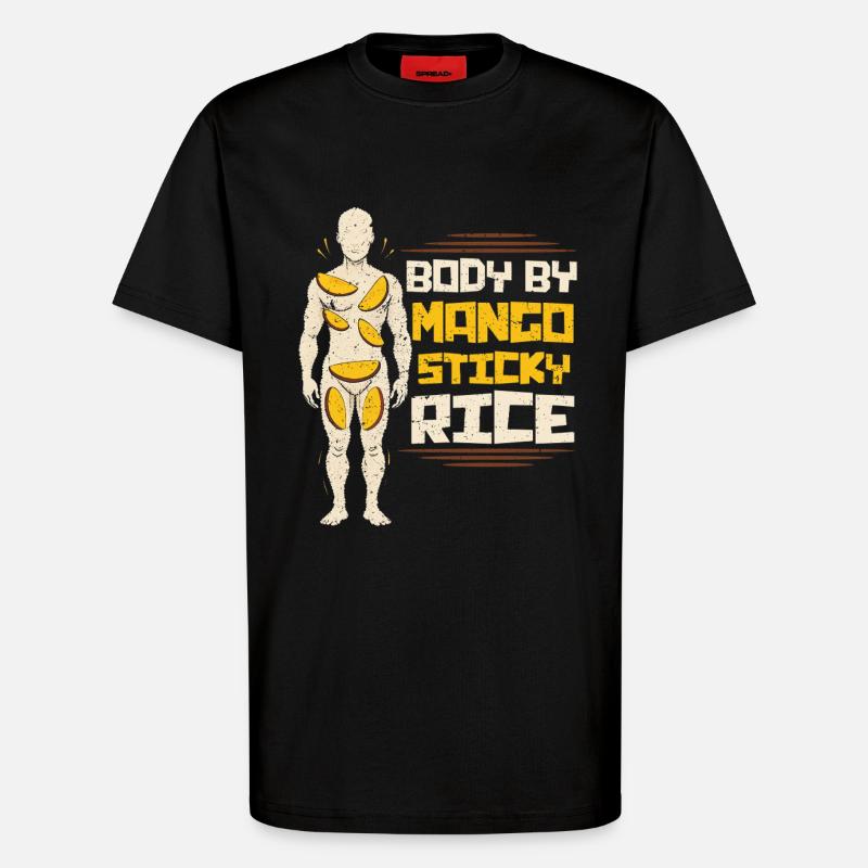 Mango Sticky Reis - T-Shirt - made by SPREAD - SOLID BLACK