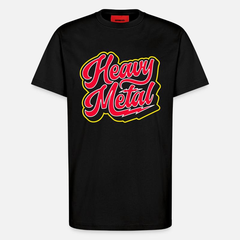 Heavy Metal Bold 3D Script - T-Shirt - made by SPREAD - SOLID BLACK