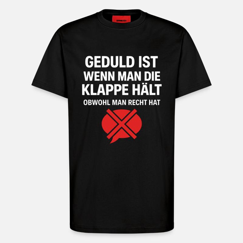 Geduld Definition - T-Shirt - made by SPREAD - SOLID BLACK