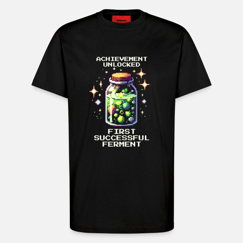 Fermentation réussie | Fermentation et stockage - T-shirt bio décontracté fabriqué en UE - SOLID BLACK