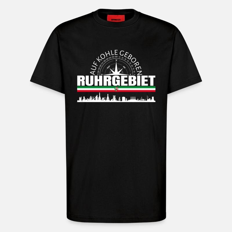 Ruhrgebiet  - T-Shirt - made by SPREAD - SOLID BLACK