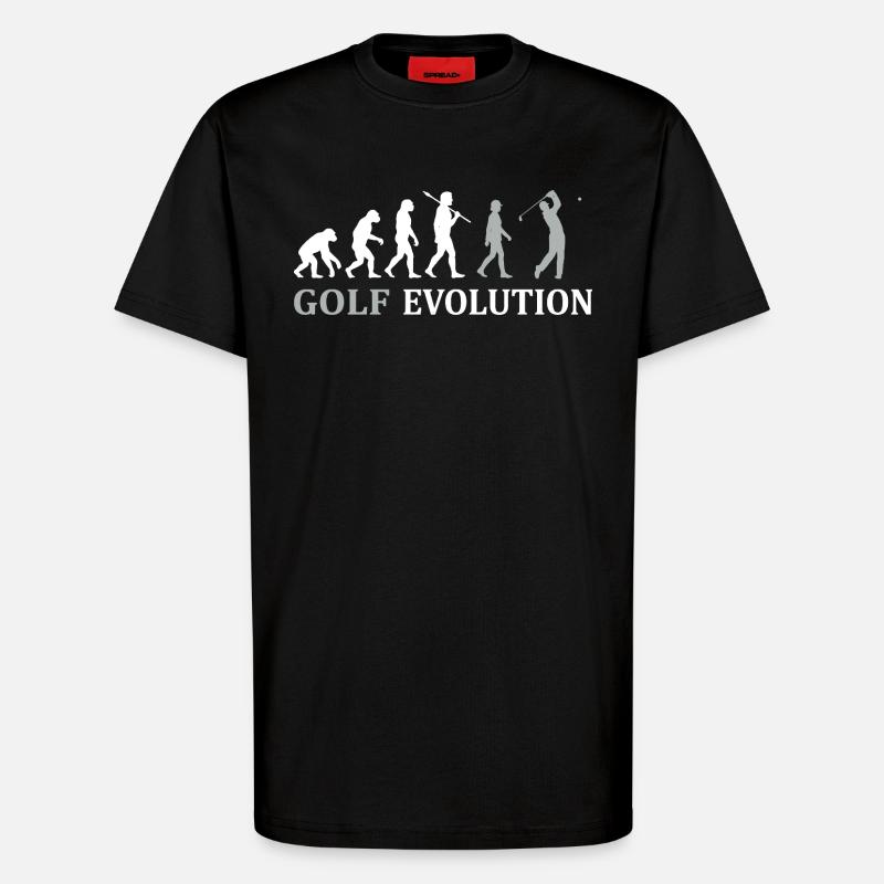Golf Evolution – Das perfekte Golfer Geschenk - T-Shirt - made by SPREAD - SOLID BLACK