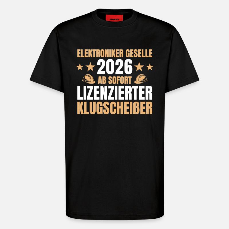 Electronics Technician Journeyman 2026 Completed Training - T-Shirt - made by SPREAD - SOLID BLACK