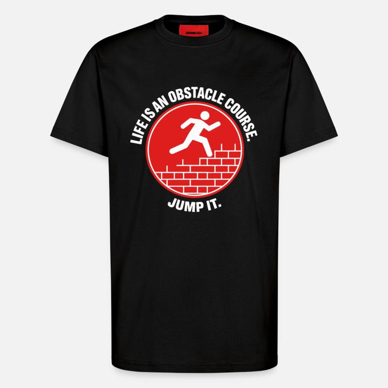 Parkour Life Obstacle Course Hindernislauf - T-Shirt - made by SPREAD - SOLID BLACK