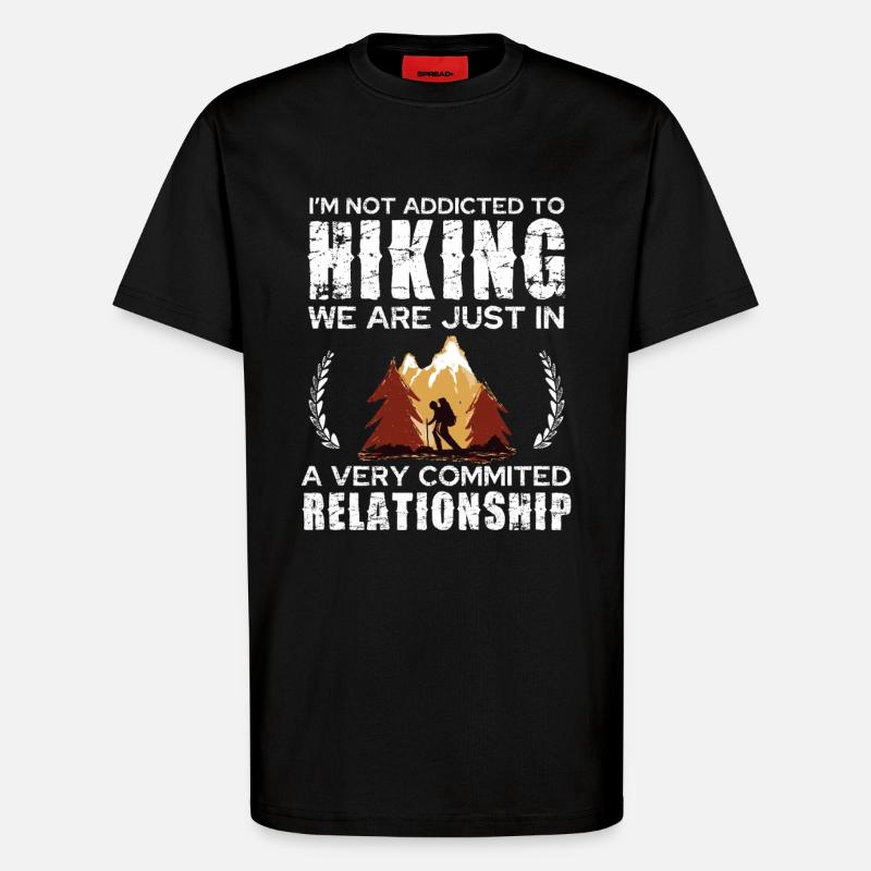 Hiking Commitment Tee Design - T-Shirt - made by SPREAD - SOLID BLACK