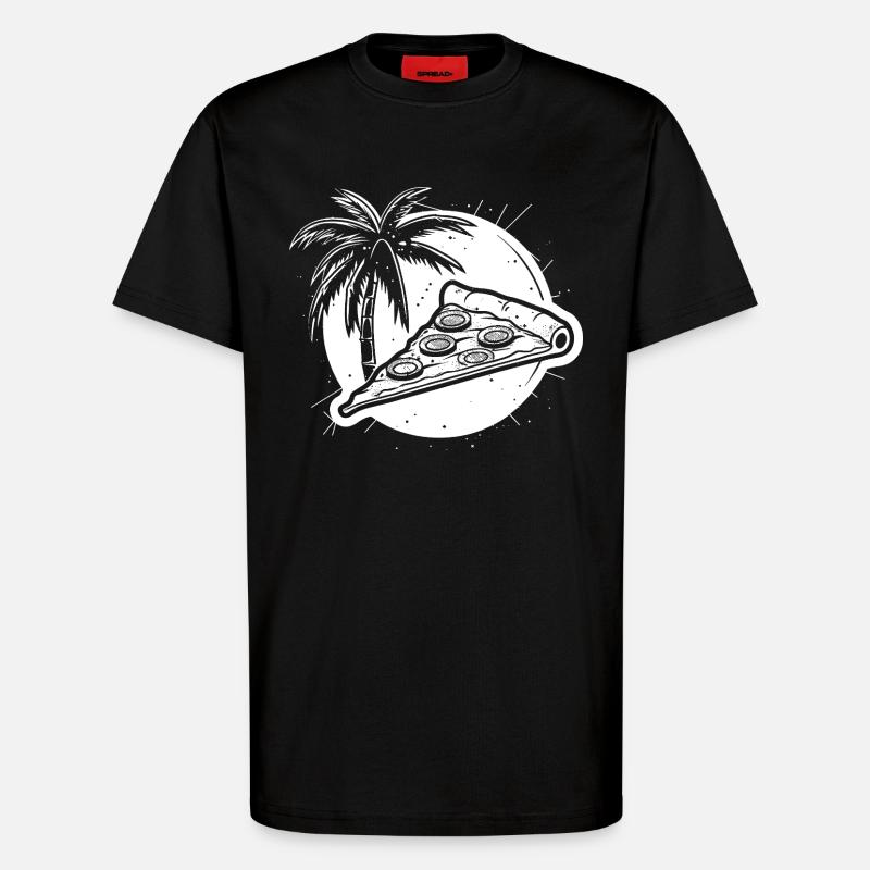 Pizza Grafik - T-Shirt - made by SPREAD - SOLID BLACK