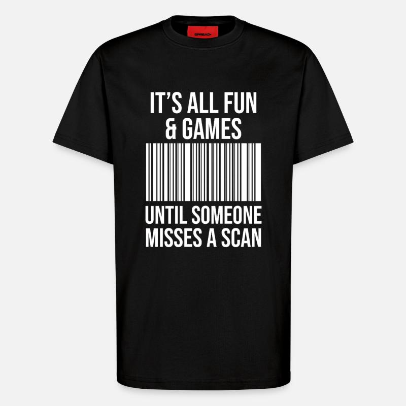 Barcodewitz: Spaß beim Scannen - T-Shirt - made by SPREAD - SOLID BLACK