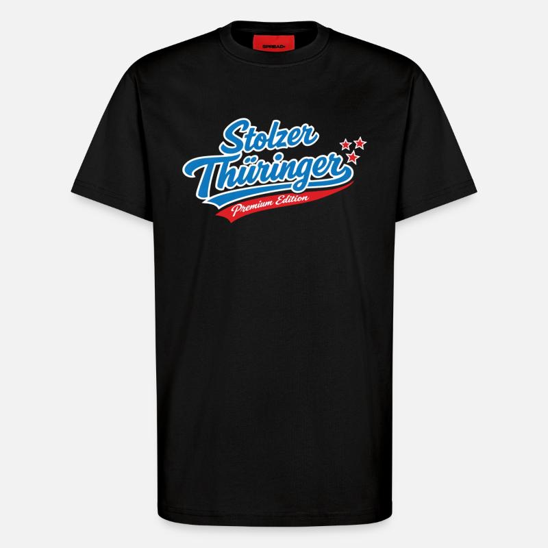 Stolzer Thüringer Premium Edition - T-Shirt - made by SPREAD - SOLID BLACK