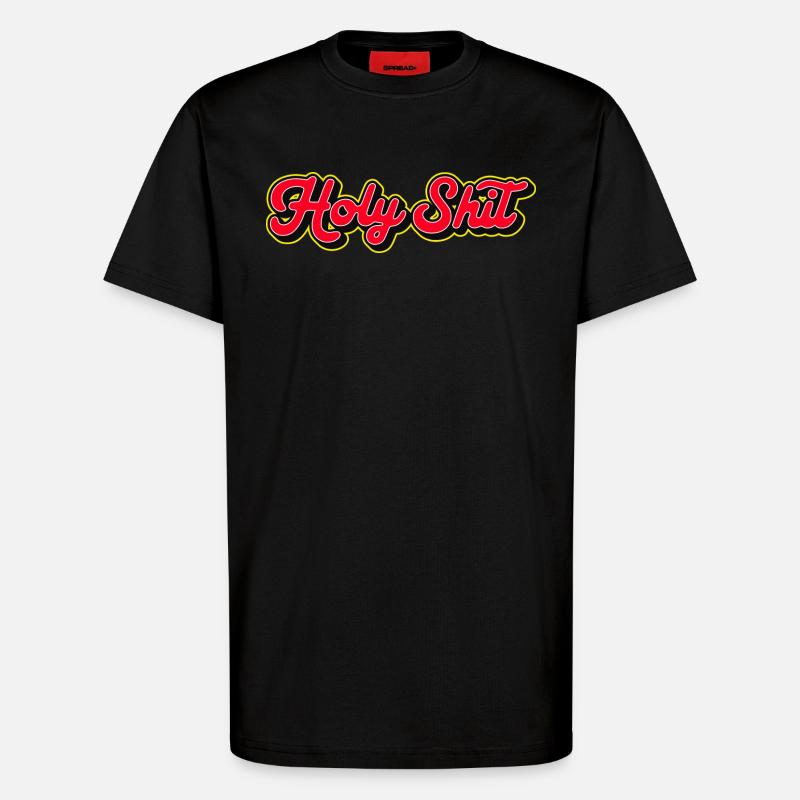 Heilige Scheiße, 3D Red Script - T-Shirt - made by SPREAD - SOLID BLACK