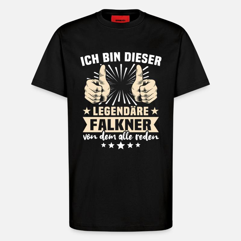 Falkner Sprüche - T-Shirt - made by SPREAD - SOLID BLACK