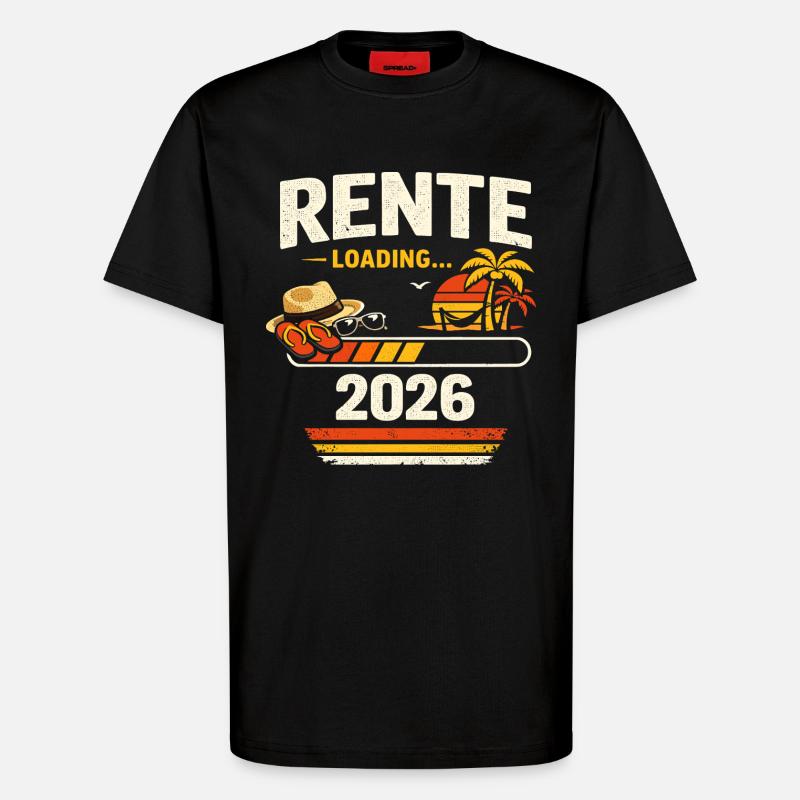 rente loading 2026 - T-Shirt - made by SPREAD - SOLID BLACK