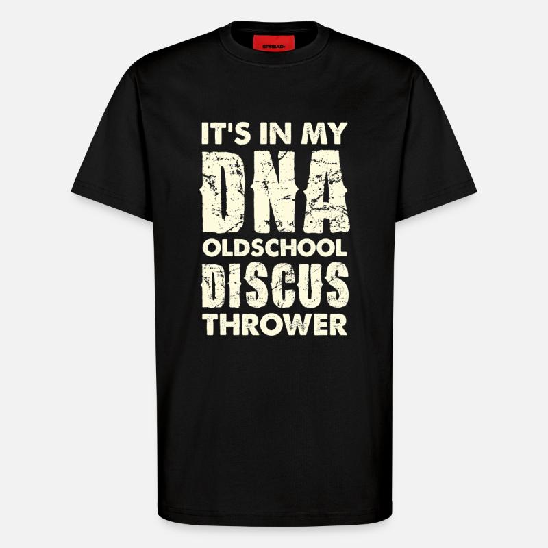 DNA Oldschool Discus Thrower - T-Shirt - made by SPREAD - SOLID BLACK