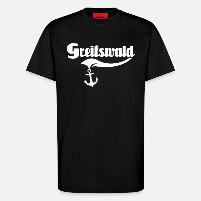 Greifswald Sprüche - T-Shirt - made by SPREAD - SOLID BLACK