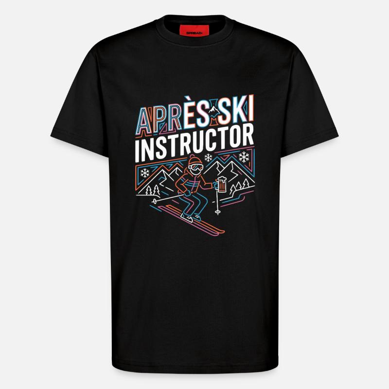 APRrès Ski Instructor - T-Shirt - made by SPREAD - SOLID BLACK