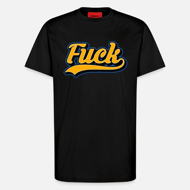 F-Word Retro Script - T-Shirt - made by SPREAD - SOLID BLACK