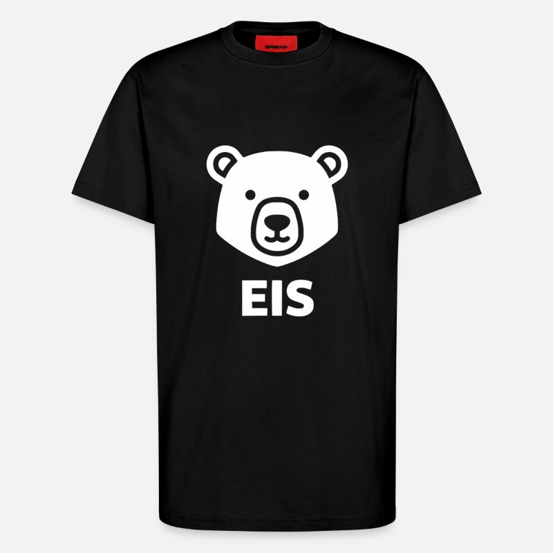 Eisbär Kopf Minimallogo - T-Shirt - made by SPREAD - SOLID BLACK