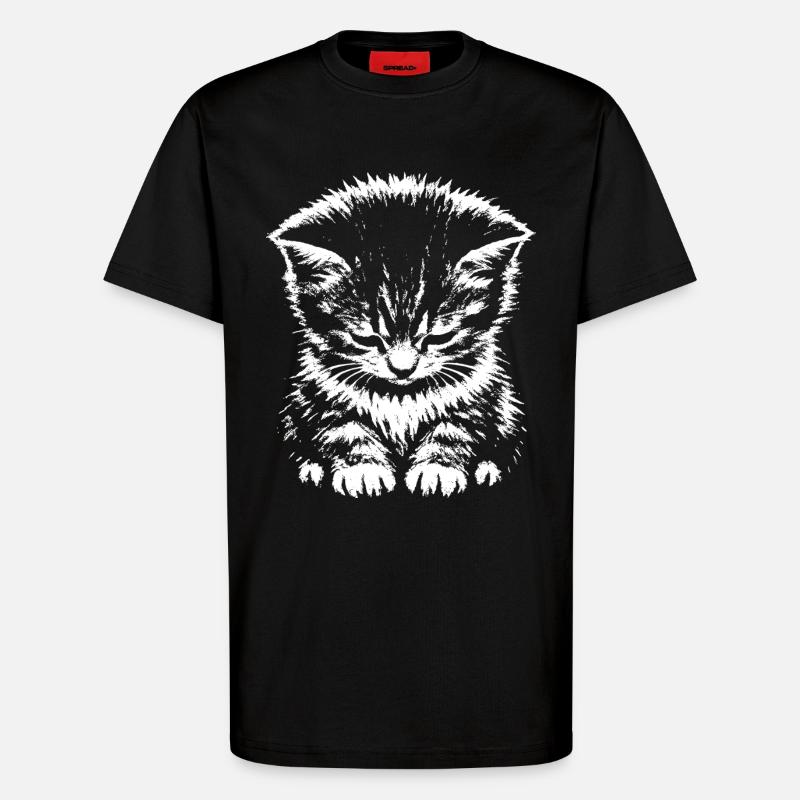 Traurige Katze Meme Geschenk - T-Shirt - made by SPREAD - SOLID BLACK