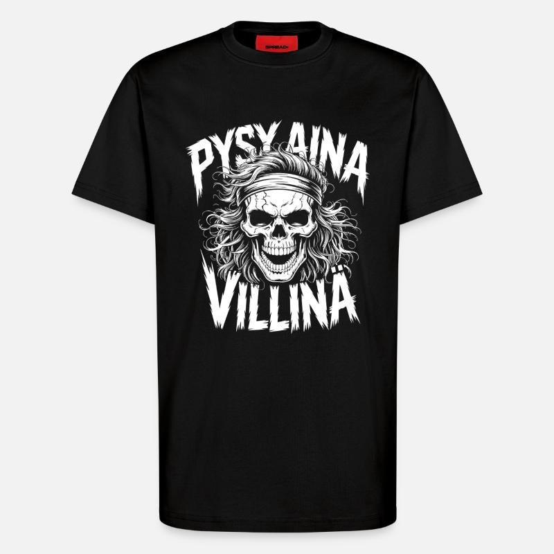 Wildschädel-Design - T-Shirt - made by SPREAD - SOLID BLACK