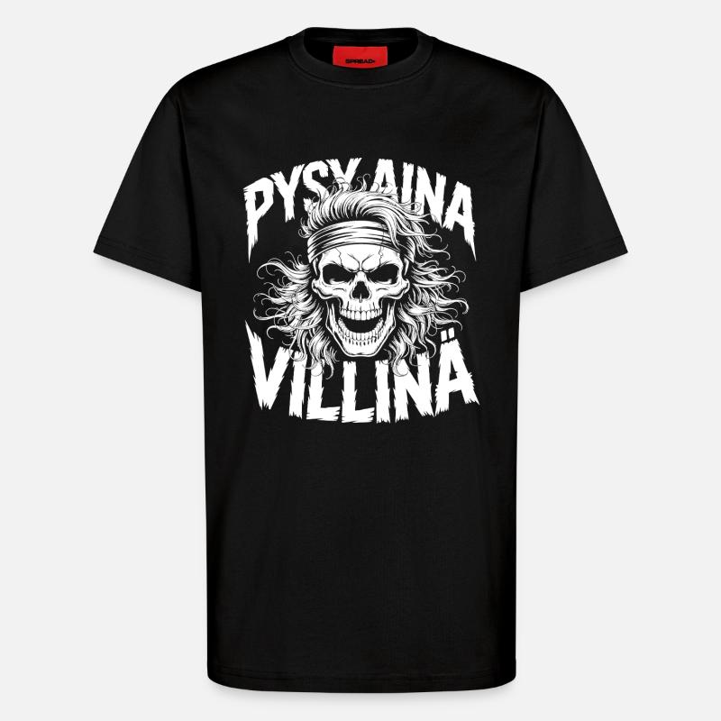 Conception du crâne sauvage - T-shirt bio décontracté fabriqué en UE - SOLID BLACK