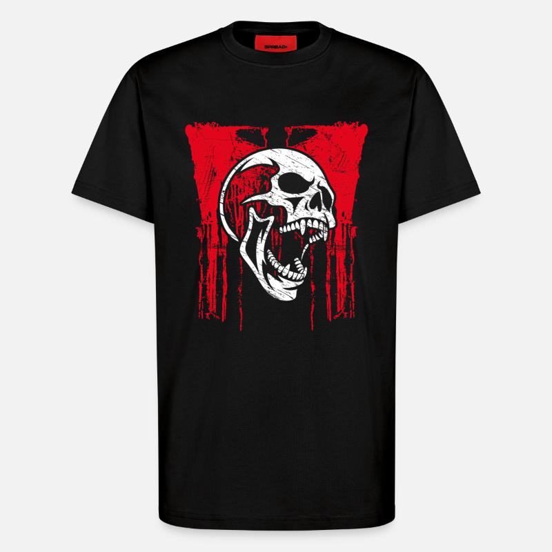 Schädel schreit - T-Shirt - made by SPREAD - SOLID BLACK