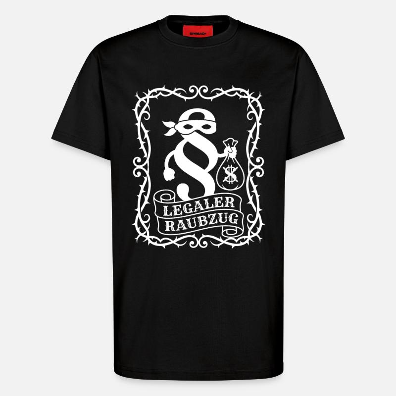 Lovlig Raid Paragraph Bandit - Organic relaxed T-shirt made in EU - SOLID BLACK