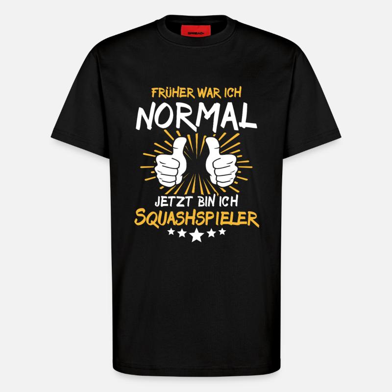 Déclaration du joueur de squash - T-shirt bio décontracté fabriqué en UE - SOLID BLACK