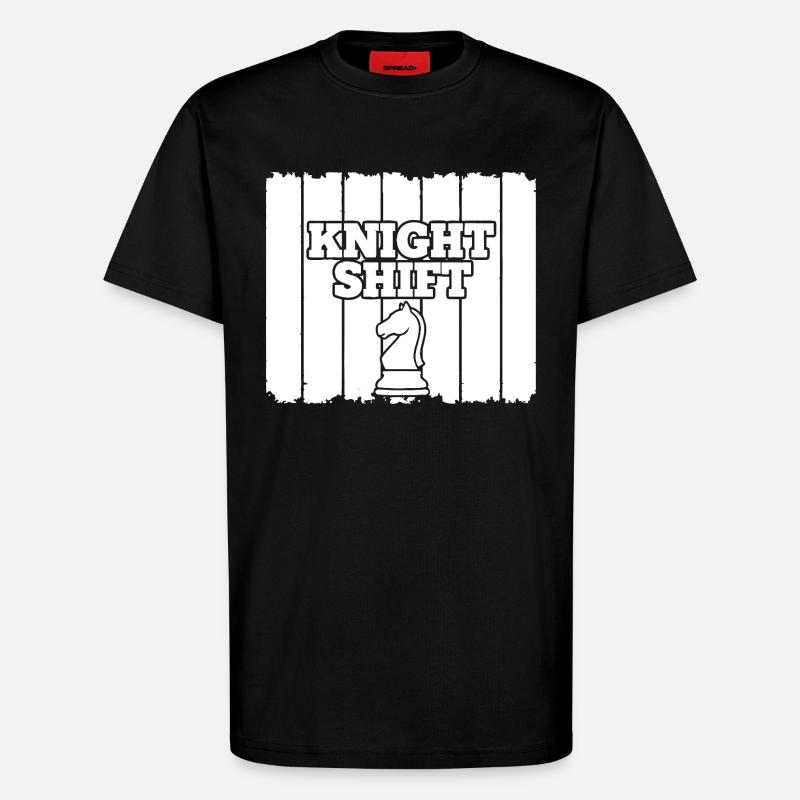Schach Knight shift - T-Shirt - made by SPREAD - SOLID BLACK