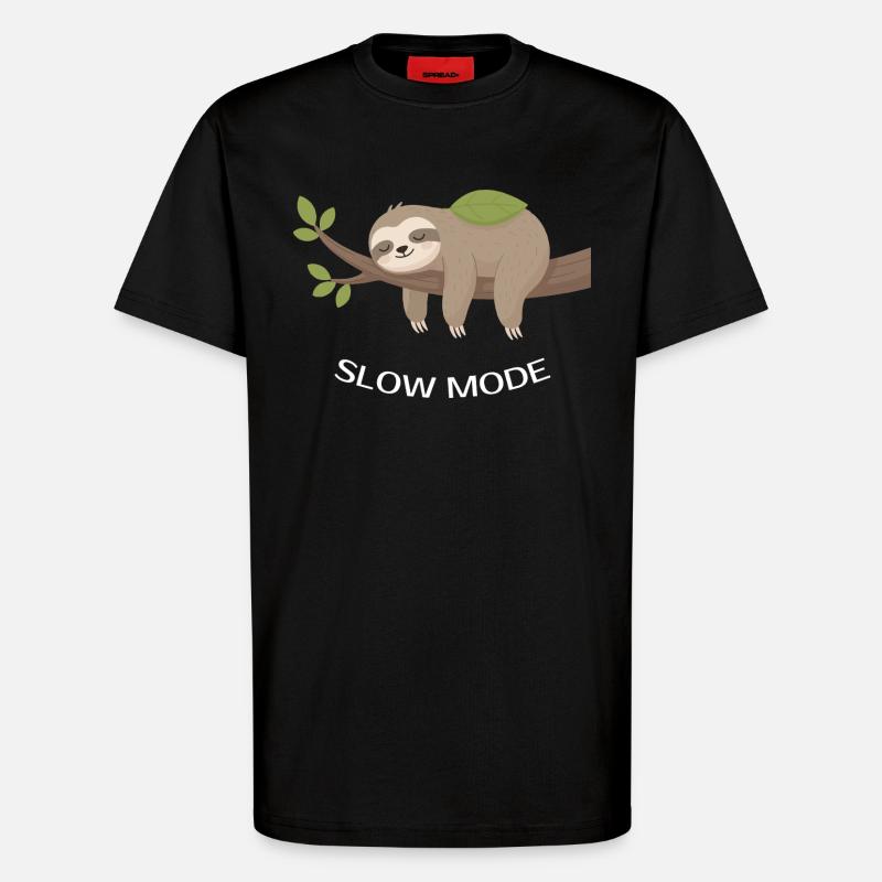 Langsam-Modus-Fault auf Ast - T-Shirt - made by SPREAD - SOLID BLACK