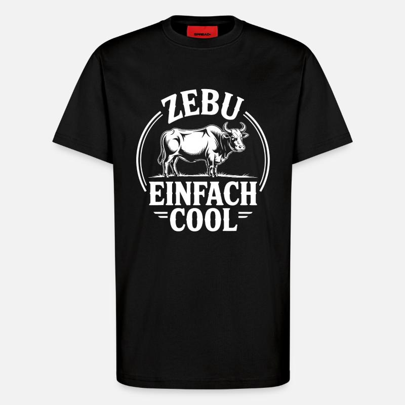 Zebu juste cool - T-shirt bio décontracté fabriqué en UE - SOLID BLACK