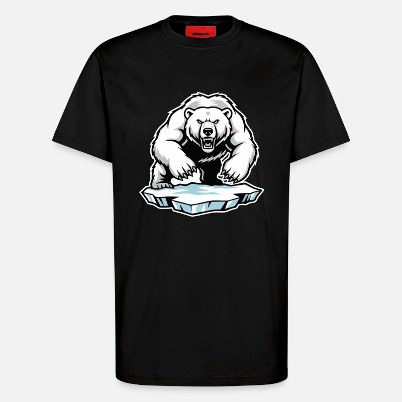 Arktischer Eisbär Maskottchen Maskottchen Bär - T-Shirt - made by SPREAD - SOLID BLACK