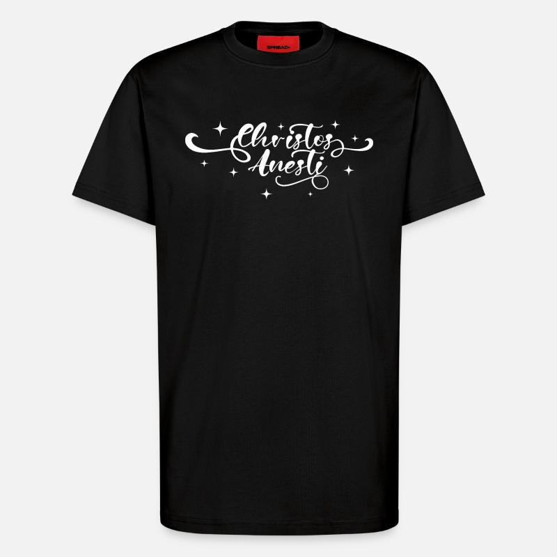 Christos Anesti Pascha Orthodox Easter - T-Shirt - made by SPREAD - SOLID BLACK