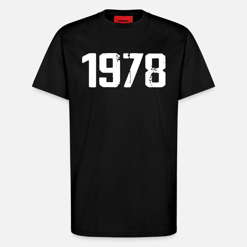 1978 - Awesome since 1978 - T-Shirt - made by SPREAD - SOLID BLACK