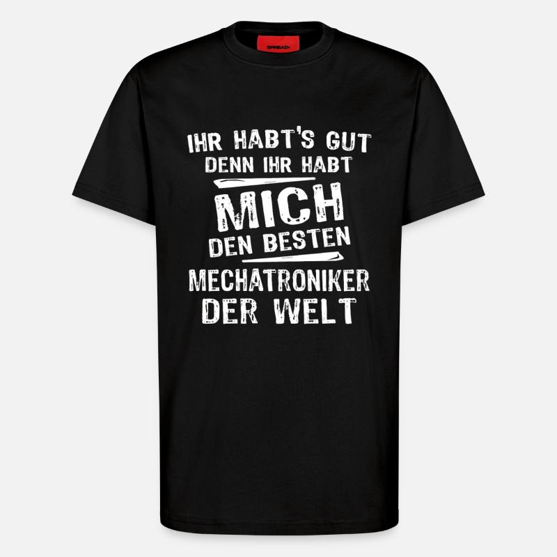 Mechatroniker - T-Shirt - made by SPREAD - SOLID BLACK
