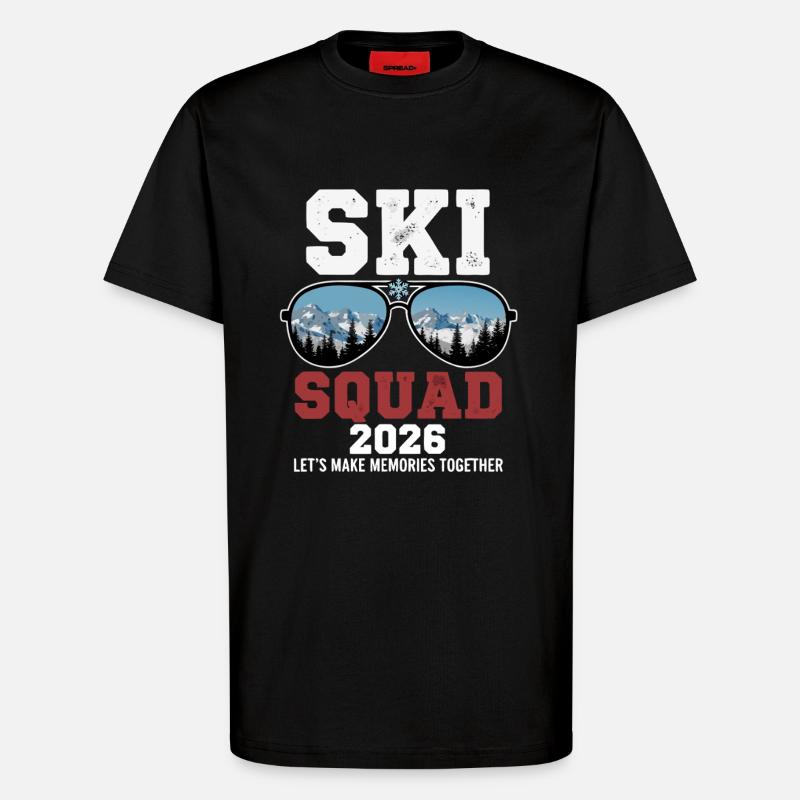 Ski Squad 2026 Skiurlaub - T-Shirt - made by SPREAD - SOLID BLACK
