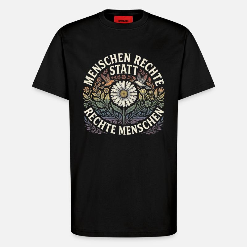 Equality Statement Radicalized by Decency Trend - T-Shirt - made by SPREAD - SOLID BLACK