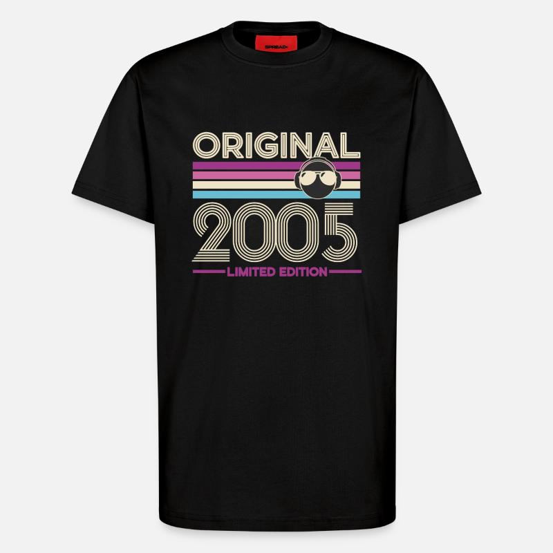 Original 2005 Édition Limitée - T-shirt bio décontracté fabriqué en UE - SOLID BLACK