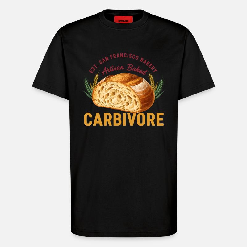 Sauerteigbrot Backkarbivore San Francisco - T-Shirt - made by SPREAD - SOLID BLACK
