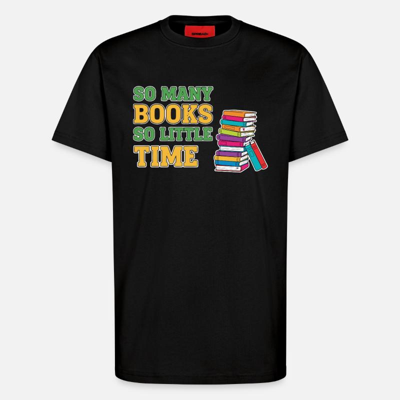 Bücherwurm Lesen Buch - T-Shirt - made by SPREAD - SOLID BLACK