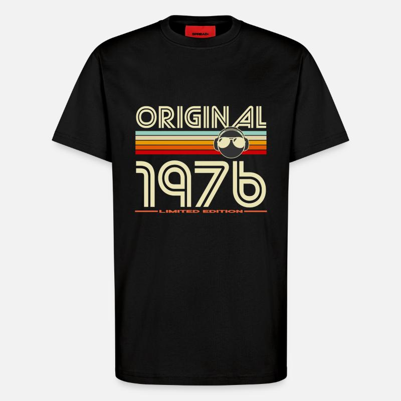 Originale Retro-Kopfhörer von 1976 - T-Shirt - made by SPREAD - SOLID BLACK