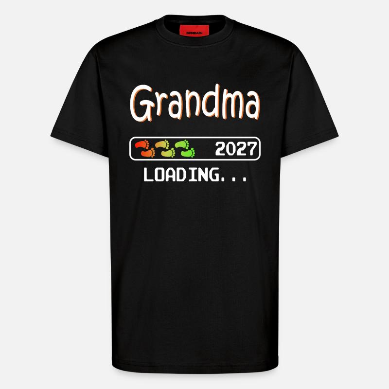 Werdende Oma 2027 loading zukünftige Großmutter - T-Shirt - made by SPREAD - SOLID BLACK
