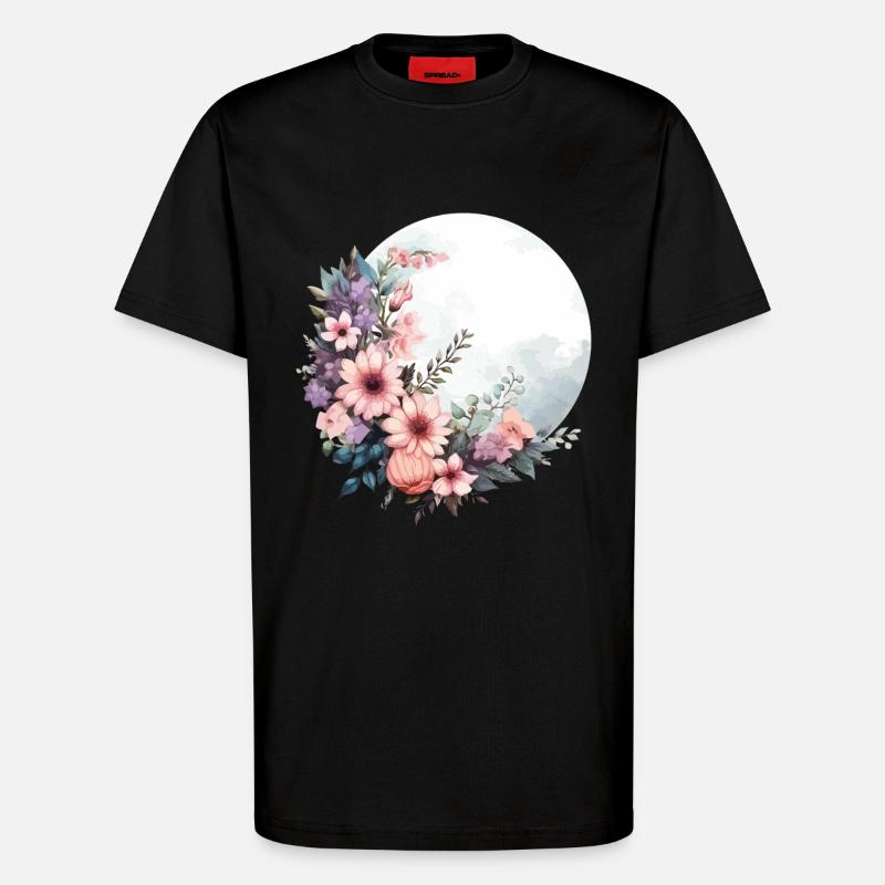 Wildflower Spring Happy Easter Ostara - T-Shirt - made by SPREAD - SOLID BLACK
