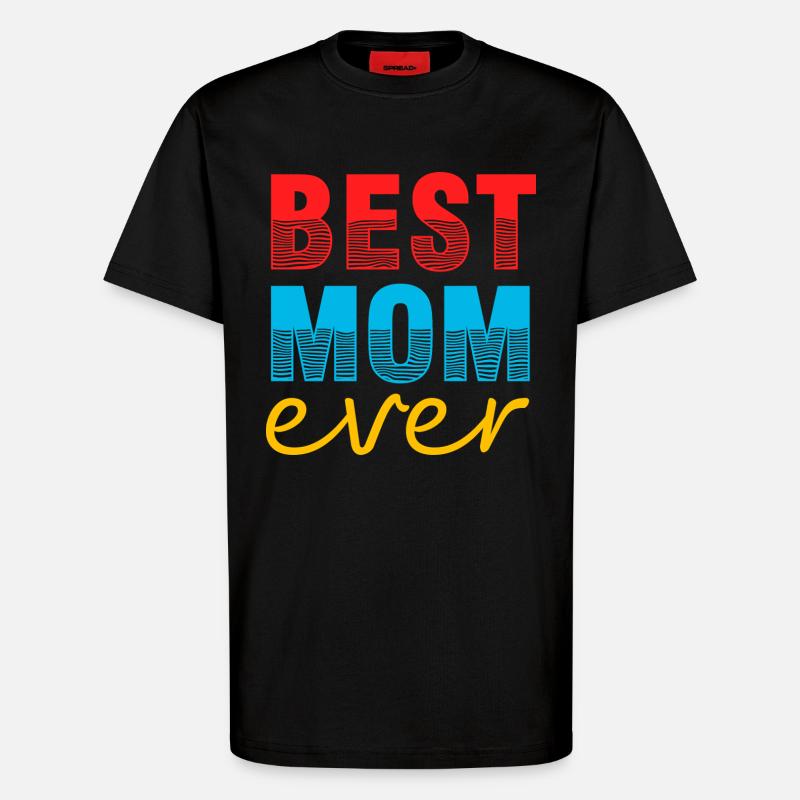 MomBest Mom Ever Geschenkshirt - T-Shirt - made by SPREAD - SOLID BLACK
