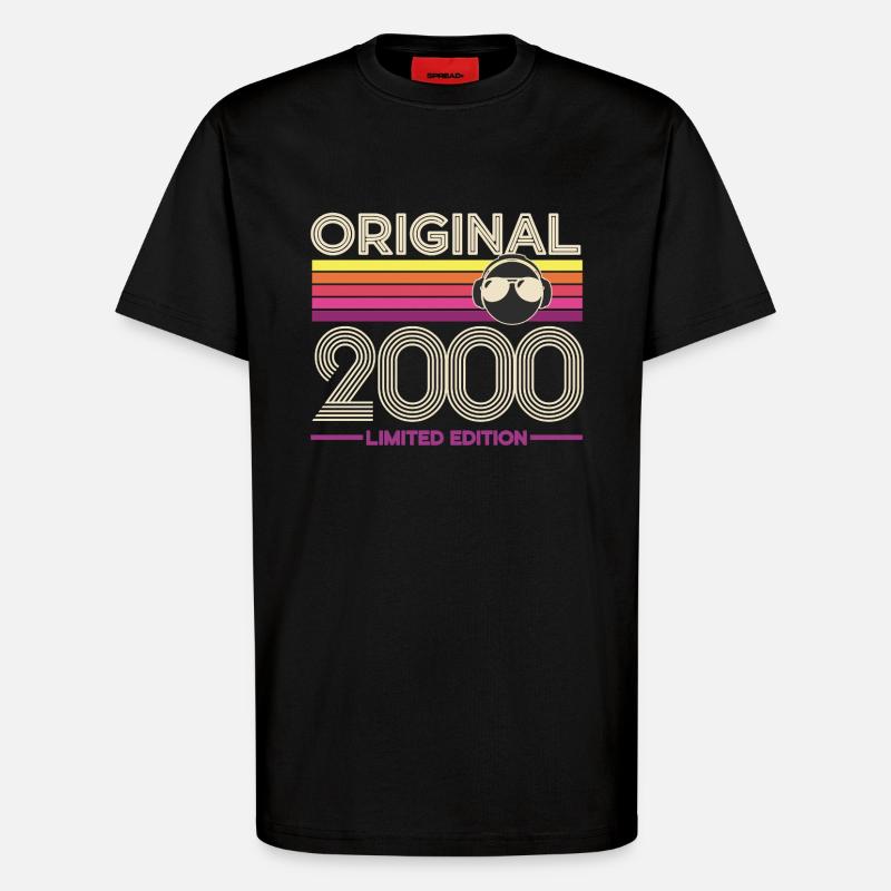 Original 2000 Édition Limitée - T-shirt bio décontracté fabriqué en UE - SOLID BLACK