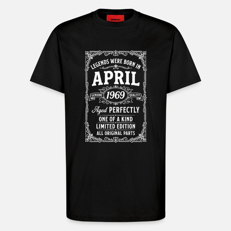 Awesome since April 1969 - T-Shirt - made by SPREAD - SOLID BLACK